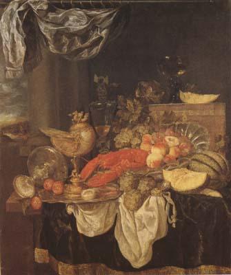 BEYEREN, Abraham van Still Life with Lobster (mk08) oil painting picture